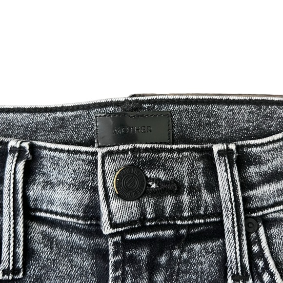 MOTHER Denim The Insider Crop Step Fray Jeans Wash Train Stops Size 24 - Picture 7 of 16